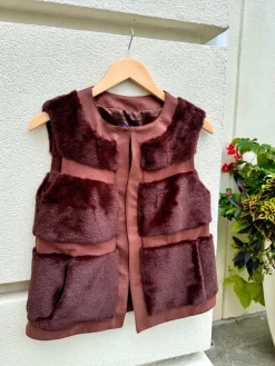 New Faux Fur Paneled Vest In All Outerwear