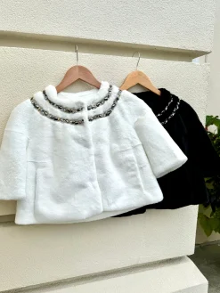 Best Faux Mink Crystal Bolero In Special Occasion Dresses