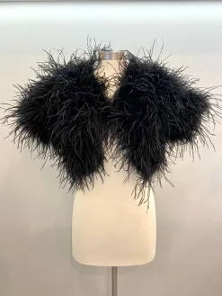 Best Feather Shoulder Shrug In Special Occasion Dresses