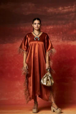 Hot Firenze Feathers Caftan In Special Occasion Dresses
