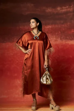 Hot Firenze Feathers Caftan In Special Occasion Dresses