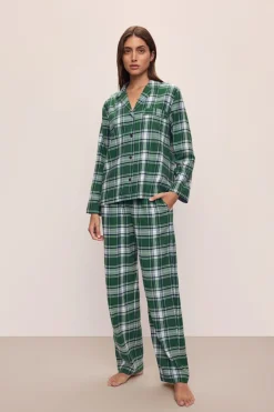 Hot Flannel Long PJ Set In All Loungwear