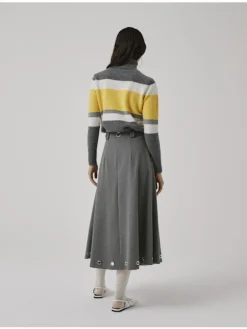 Outlet Fleece Midi Skirt In Grey Skirts