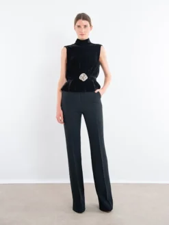 Best Fleur Velvet Top In Black Special Occasion Dresses