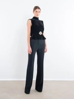 Best Fleur Velvet Top In Black Special Occasion Dresses