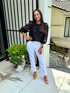 Outlet Floral Organza Top In Blouses