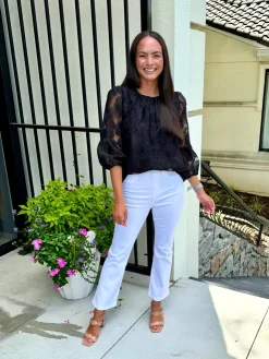 Outlet Floral Organza Top In Blouses