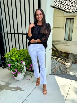 Outlet Floral Organza Top In Blouses