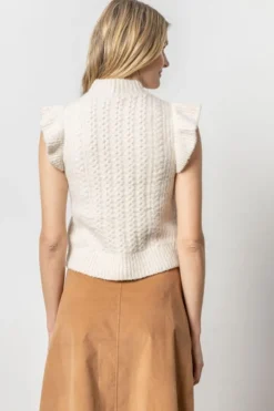 Hot Flutter Sleeve Sweater In Sweaters