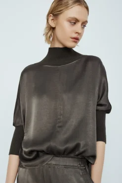 Online Flynn Long Sleeve Mixed Top In Blouses