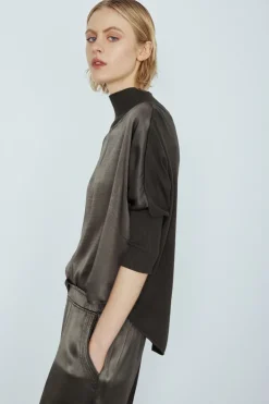 Online Flynn Long Sleeve Mixed Top In Blouses
