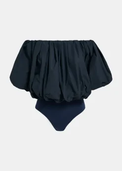 Online Frenchie Gathered Bodysuit In Blouses