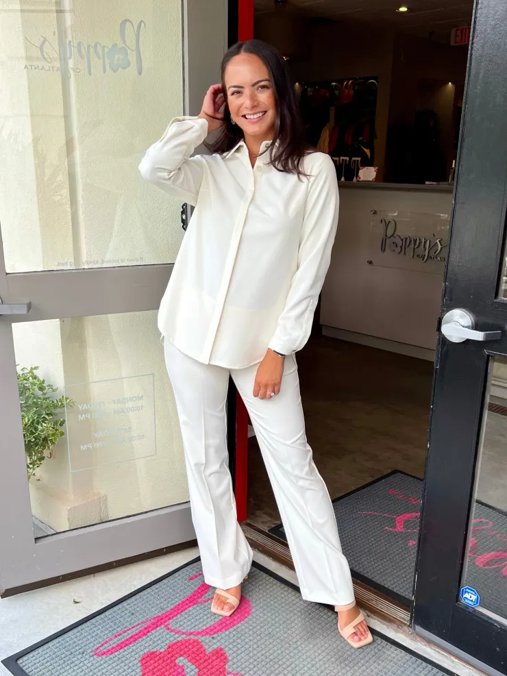 Clearance Full Length Straight Leg Pant In Pants