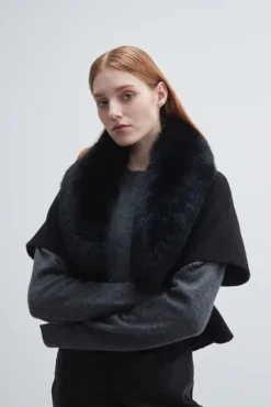 Discount Fur Collar Jacket In All Outerwear
