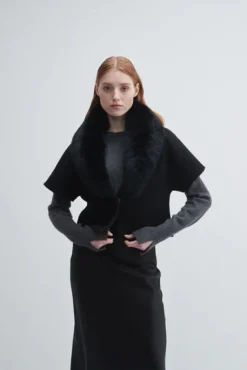 Discount Fur Collar Jacket In All Outerwear