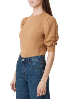 Discount Gathered Sleeve Tee In Basics And Tees