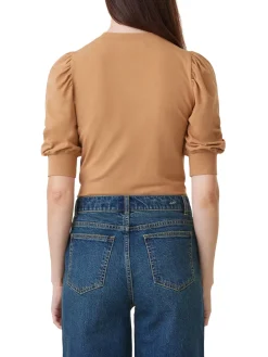 Discount Gathered Sleeve Tee In Basics And Tees