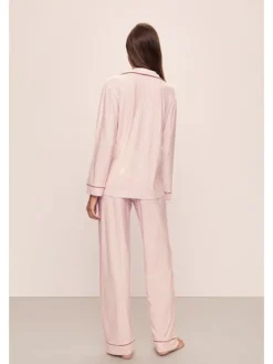 Fashion Gisele Long PJ Set In Haute Red All Loungwear