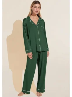 Fashion Gisele Long PJ Set In /Ivory All Loungwear