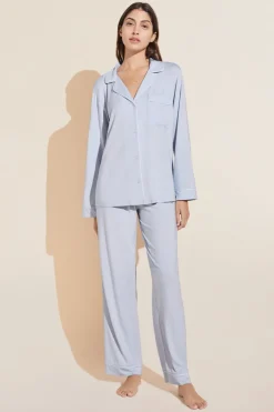 Hot Gisele Tencel Modal Long PJ Set In /Ivory All Loungwear