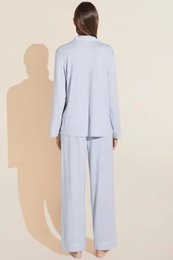 Hot Gisele Tencel Modal Long PJ Set In /Ivory All Loungwear