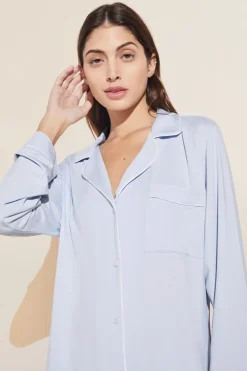 Hot Gisele Tencel Modal Long PJ Set In /Ivory All Loungwear