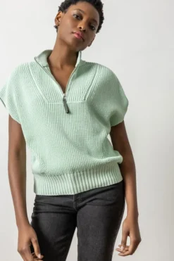 Outlet Half Zip Poncho Sweater In Sweaters