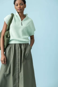 Outlet Half Zip Poncho Sweater In Sweaters