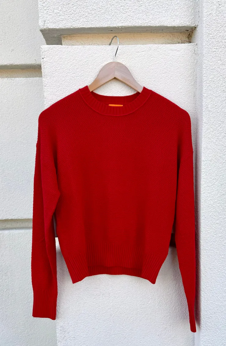 Clearance Honeycomb Crew Sweater In Sweaters