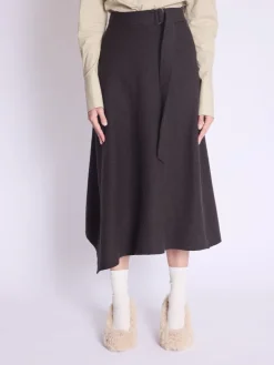New Janka Trapeze Belted Midi Skirt In Skirts