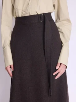 New Janka Trapeze Belted Midi Skirt In Skirts