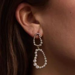 New Jay Earrings In Gold/Clear Earrings