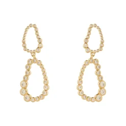 New Jay Earrings In Gold/Clear Earrings