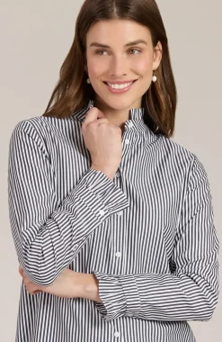 Fashion Kelsey Stripe Top In And White Basics And Tees|Blouses