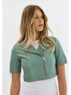 Fashion Kirsi Cropped Biker Jacket In All Outerwear