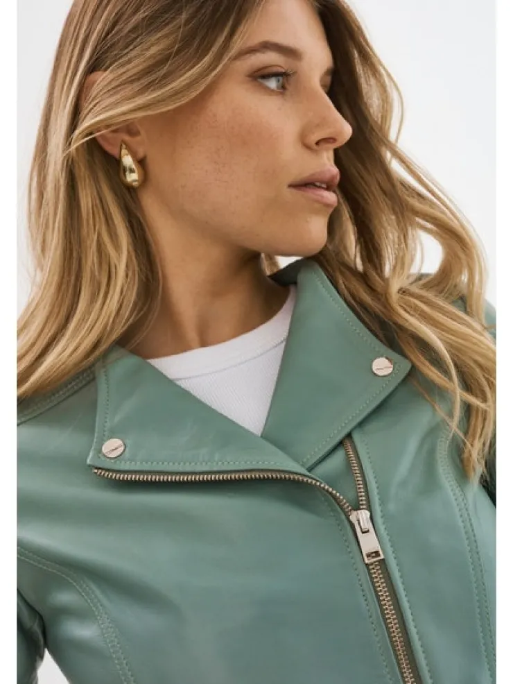 Fashion Kirsi Cropped Biker Jacket In All Outerwear