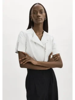 Online Kirsi Cropped Biker Jacket In All Outerwear