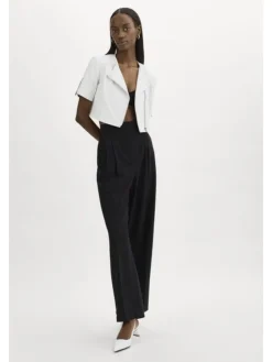Online Kirsi Cropped Biker Jacket In All Outerwear