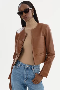 Outlet Linette Leather Jacket In All Outerwear