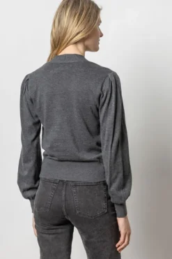 Discount Long Sleeve Surplice Sweater In Sweaters