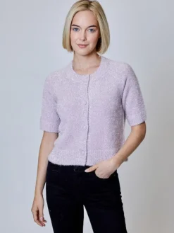 Online Lurex Button Down Sweater In Sweaters