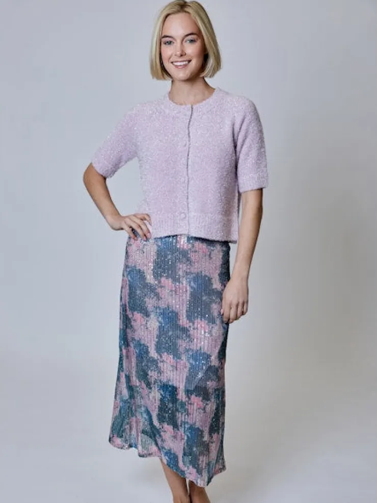 Online Lurex Button Down Sweater In Sweaters
