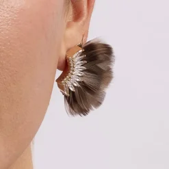 Sale Luxe Mini Madeline Feather Earrings In Earrings
