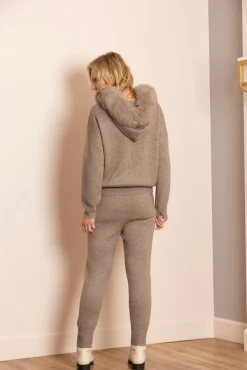 Online Madilyn Hooded Sweater With Detachable Faux Fur Trim In Shop All Athleisure|Shop All Matching Sets