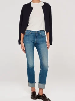 Online Mara Straight Ankle Denim In Denim