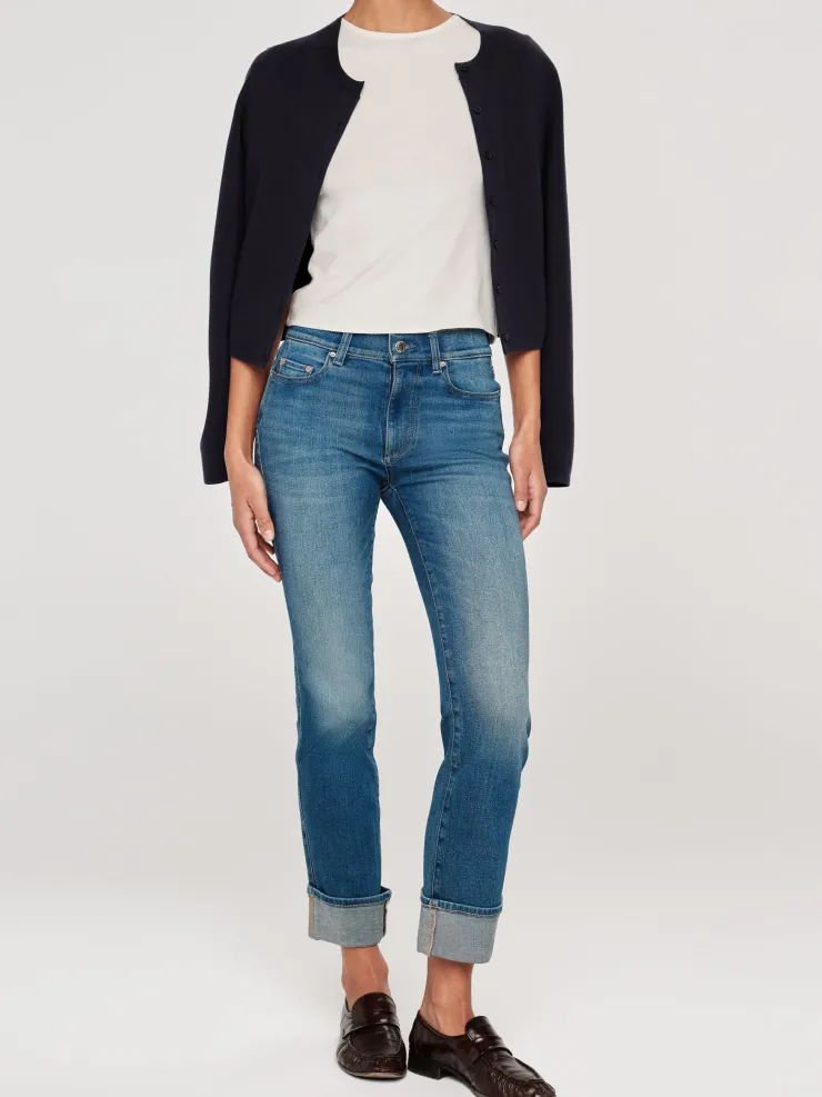 Online Mara Straight Ankle Denim In Denim