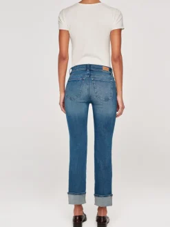 Online Mara Straight Ankle Denim In Denim