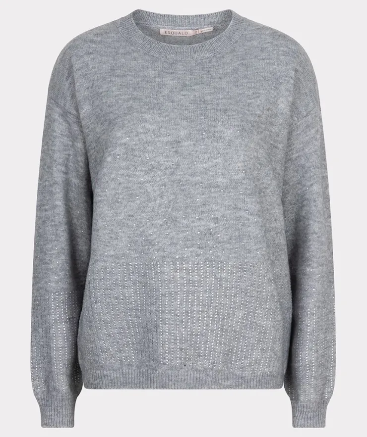 Fashion Melange Strass Stone Sweater In Sweaters