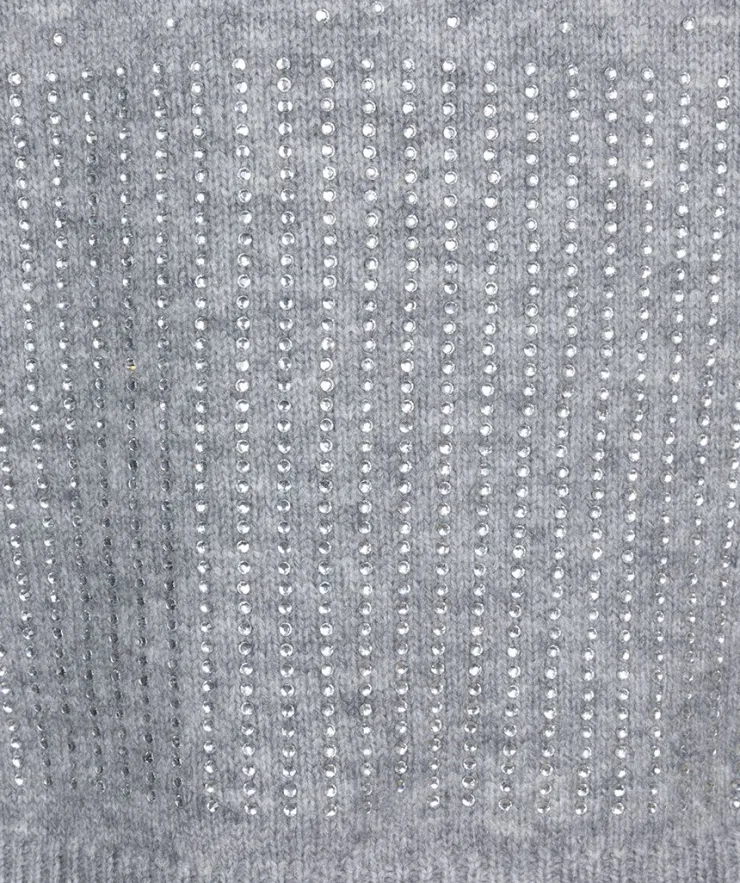 Fashion Melange Strass Stone Sweater In Sweaters