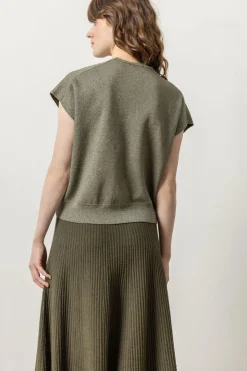Outlet Metallic V-Neck Sweater In Sweaters|Shop All Matching Sets